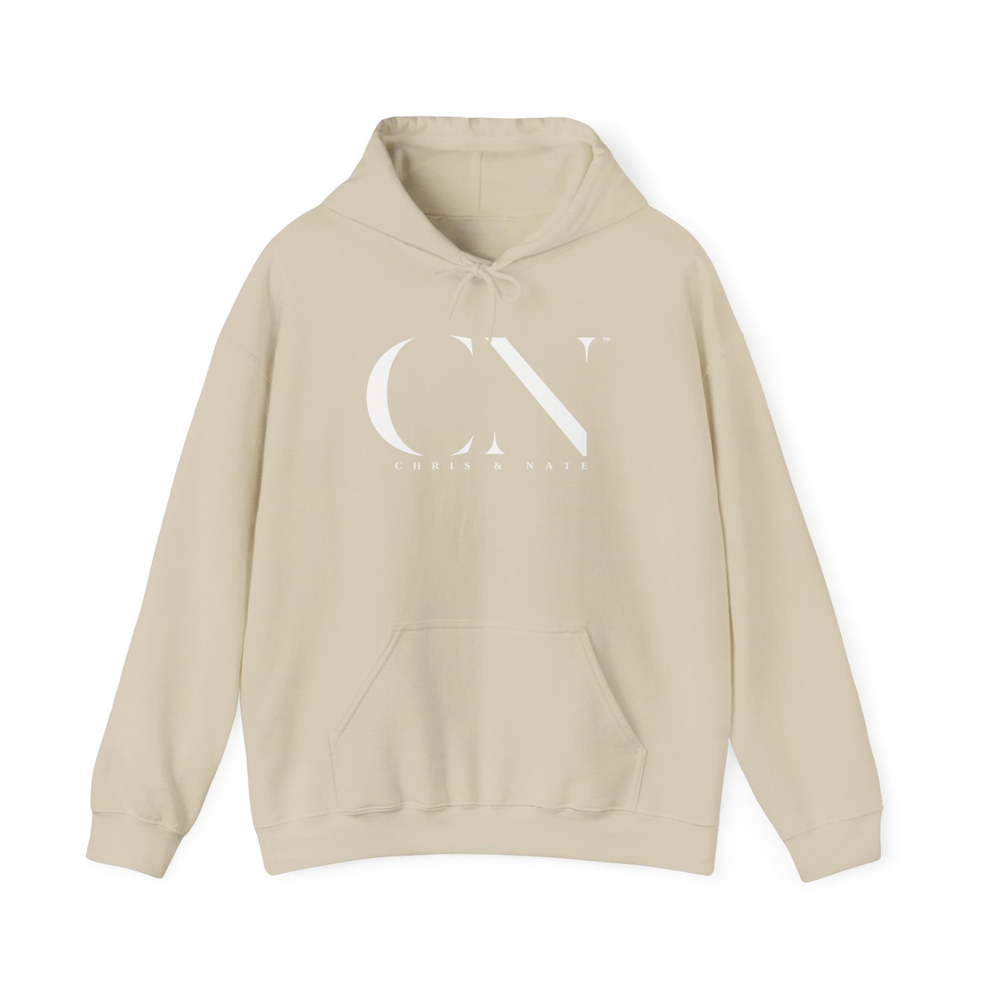 Chris & Nate Hoodie White Logo